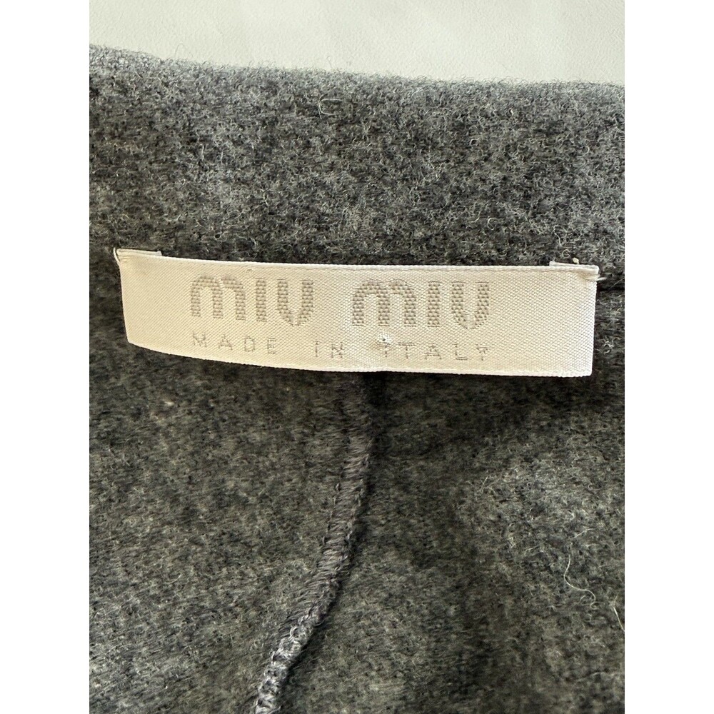 VTG Miu Miu Wool Casual Blazer Gray Sz 42 Jacket Italy Minimalist *READ! - Picture 7 of 14